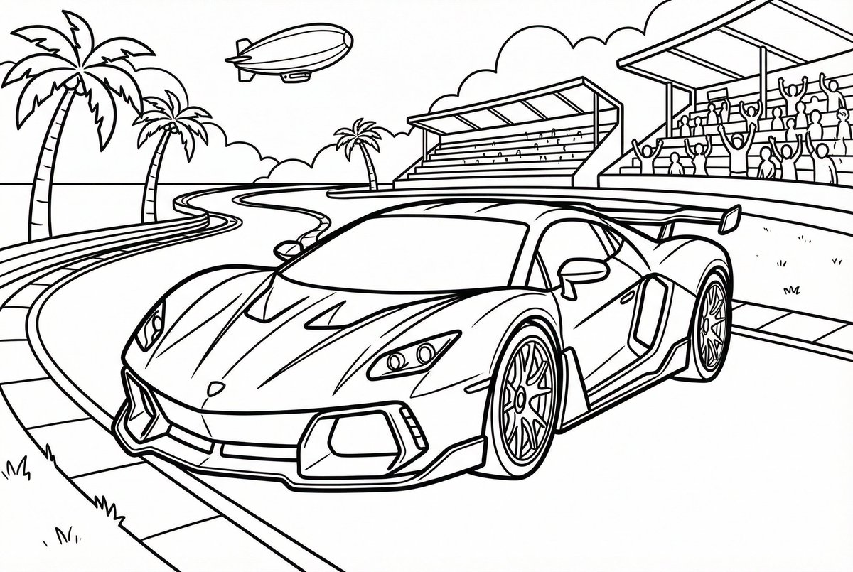 Coloring book line art prompt for Nano Banana Pro