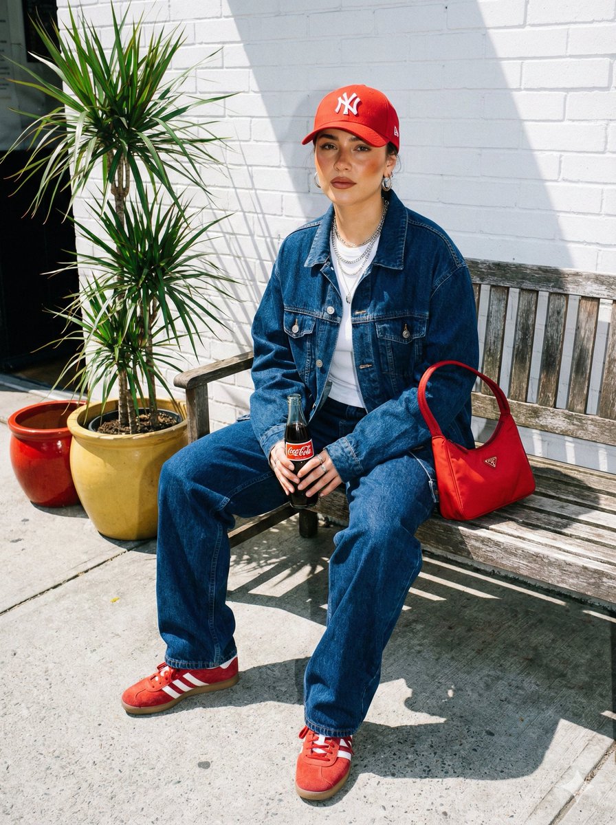 Urban Street Fashion Portrait with Vintage Accents 2