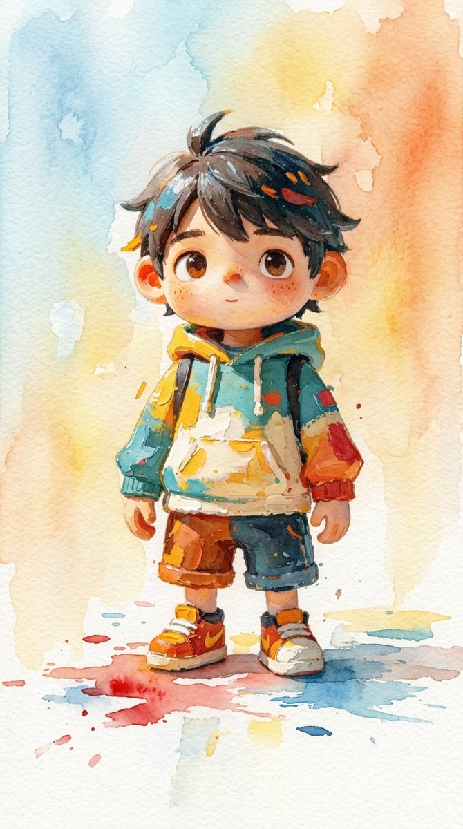 Watercolor Woodland Children Illustrations 3