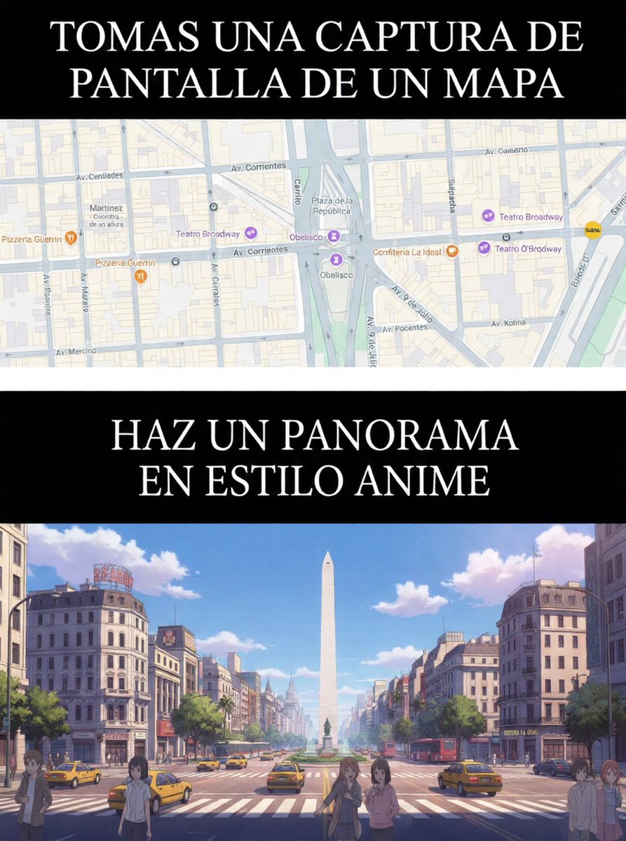 Map to Anime Panorama Conversion