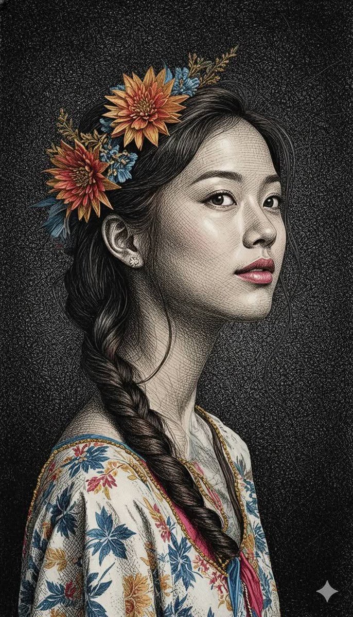 Engraved Surreal Illustration Portrait 2