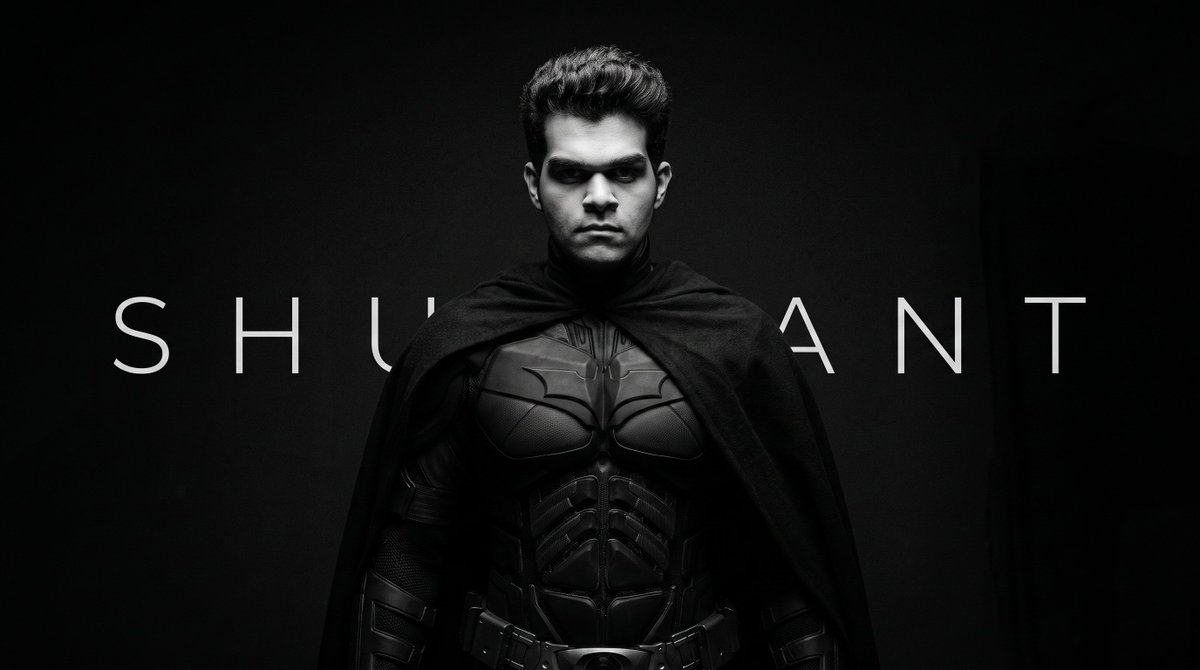 Monochrome Batman Superhero Portrait 2