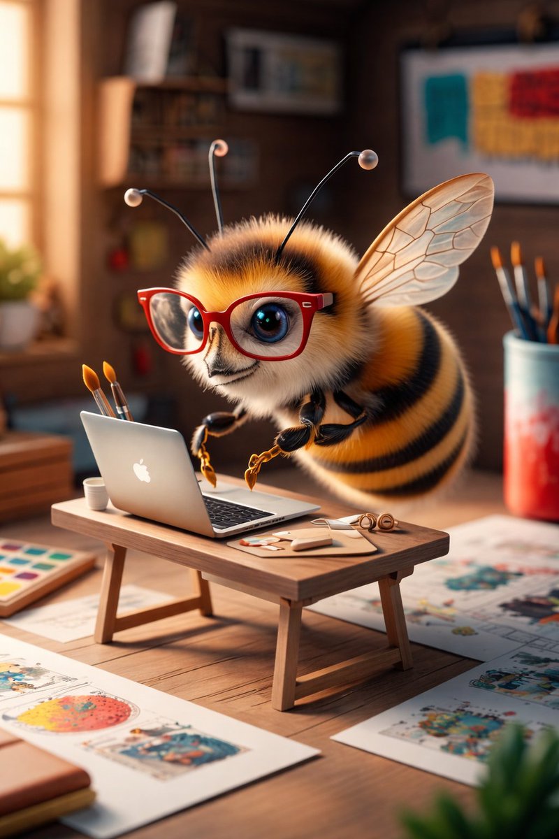 8K 3D Illustration of Anthropomorphic Bees (Gym and Relaxing) 3