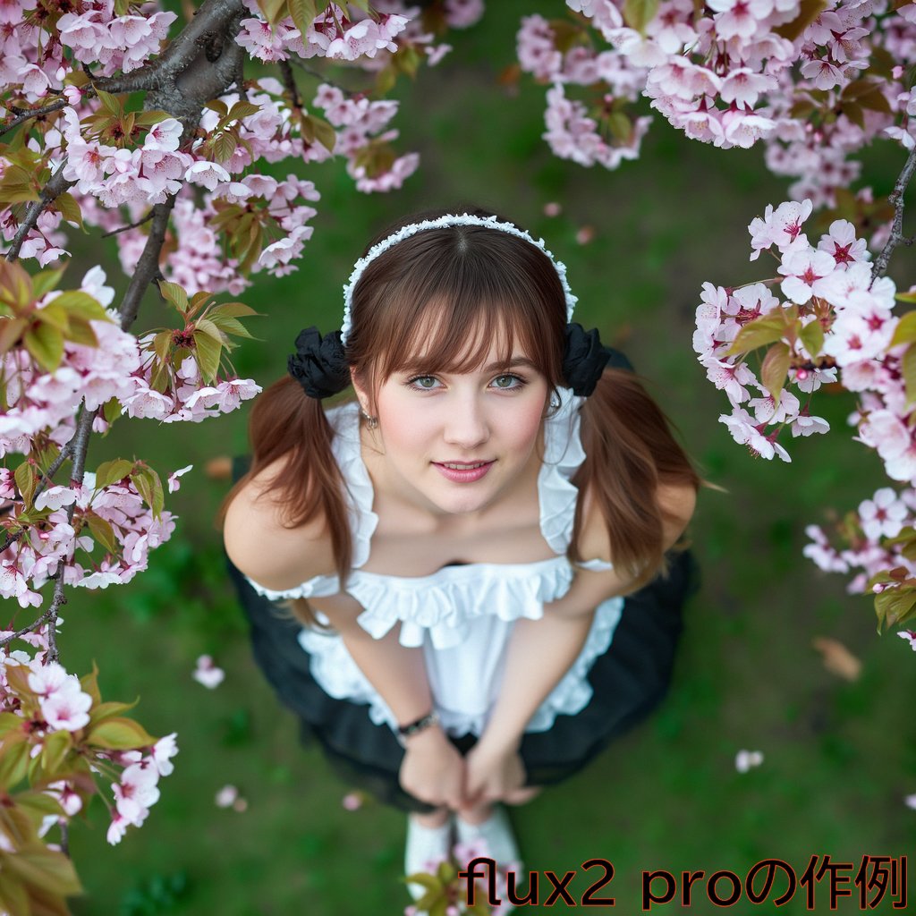 Top-Down Maid and Cherry Blossoms 2