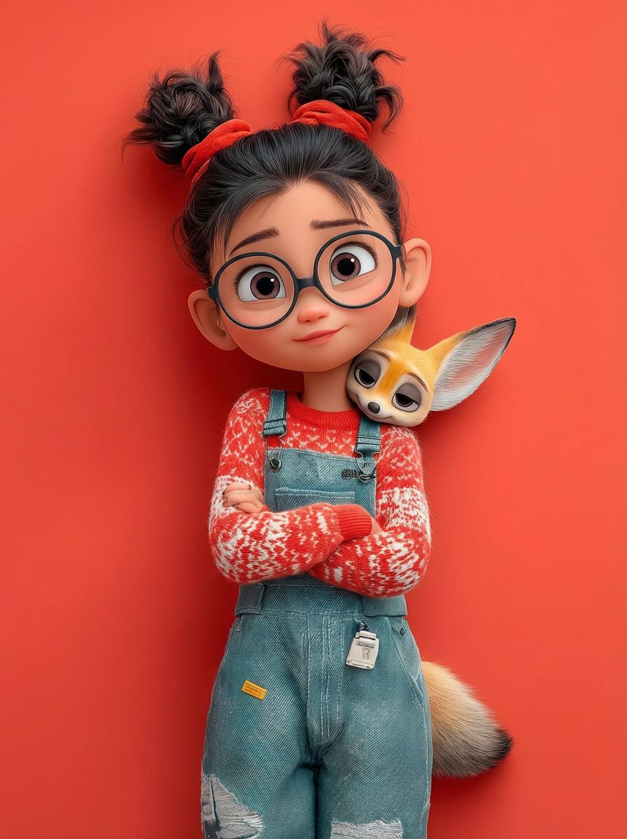 Pixar-Style 3D Character Portrait with Fennec Fox 2