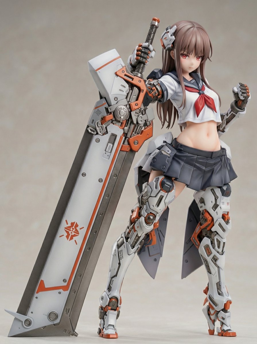 Figure/Model Kit Packaging Prompts for Armored Mecha Girl