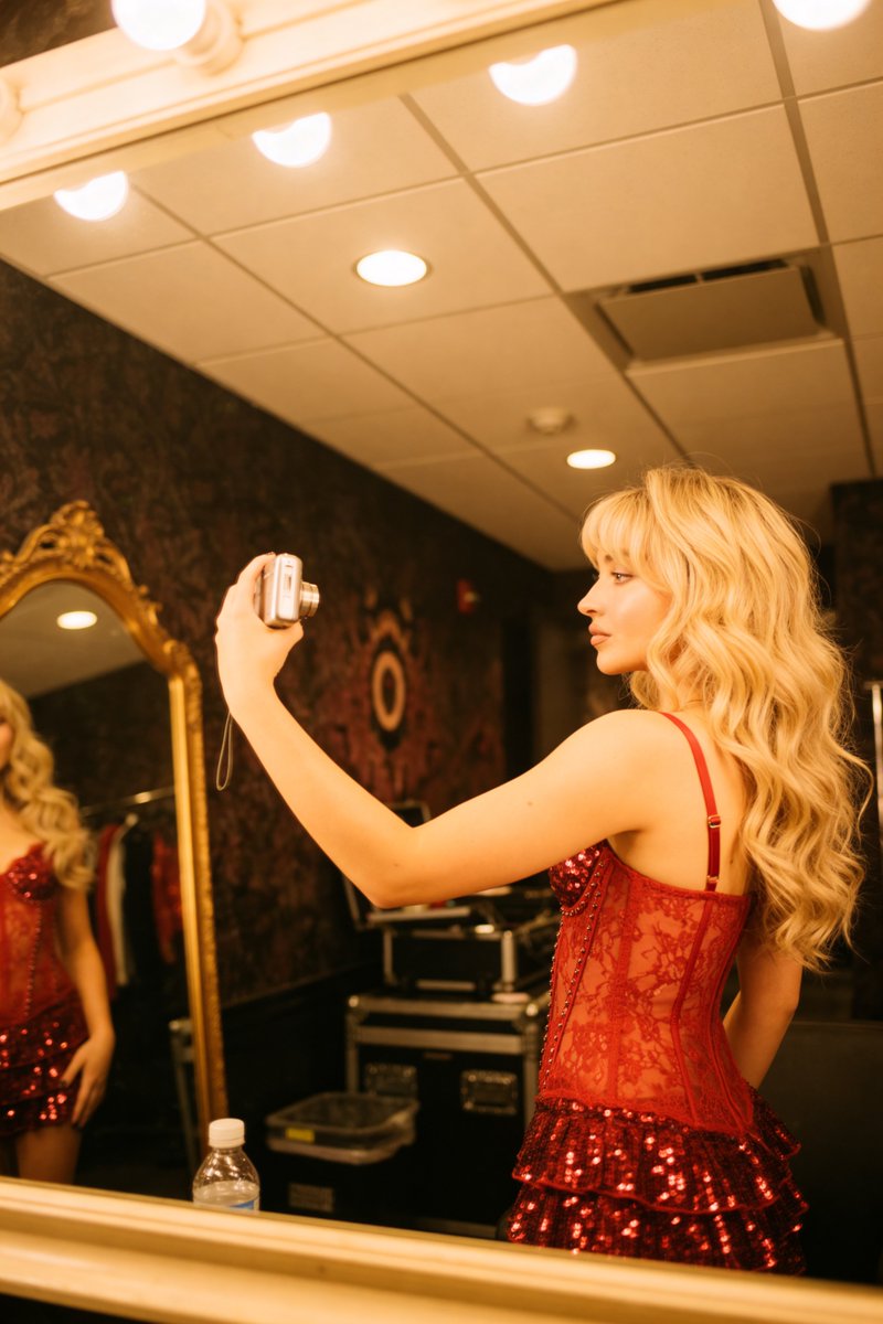 Sabrina Carpenter Inspired Pop-Star Mirror Selfie Prompt 2