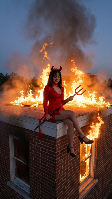 Dramatic Devil Costume Portrait Prompt (JSON)
