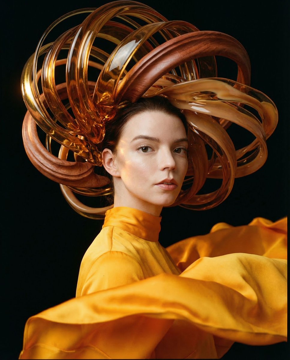 Kinetic Amber Surreal Portrait 3