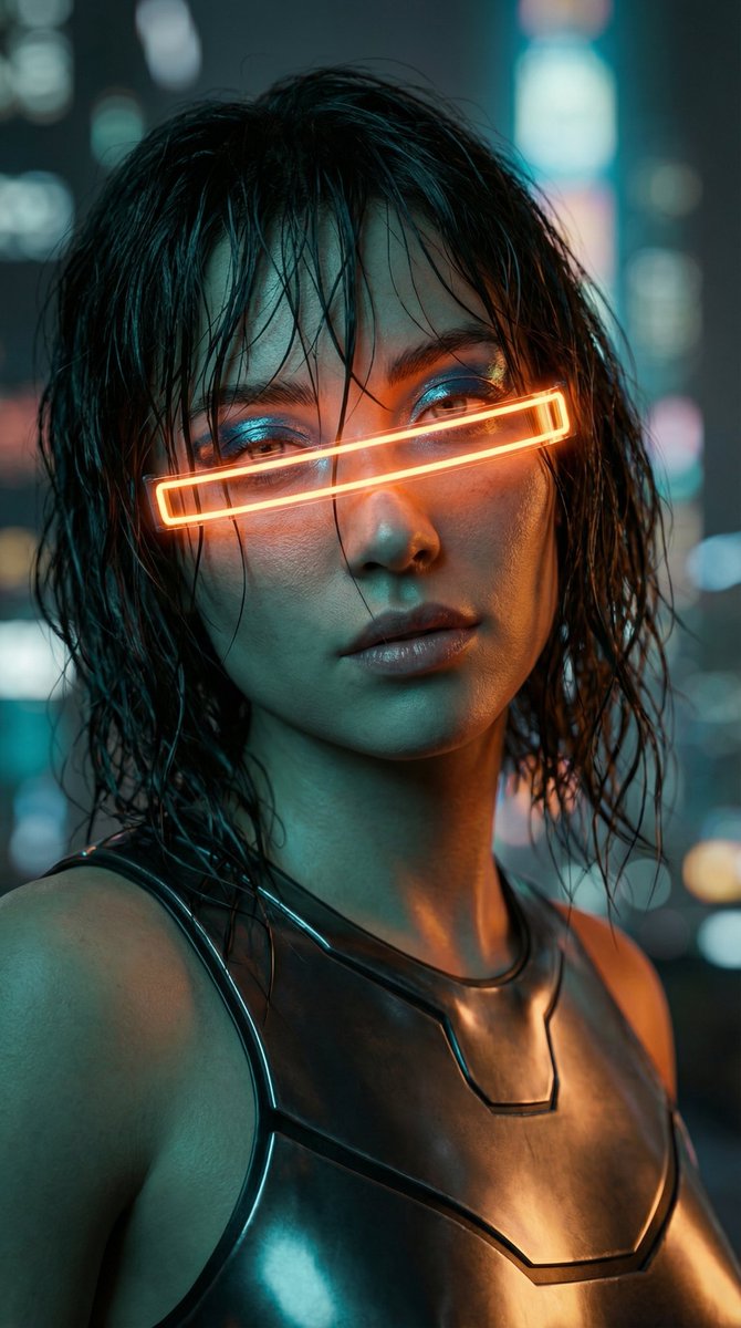 Cyberpunk High-Fashion Portrait Prompt 2