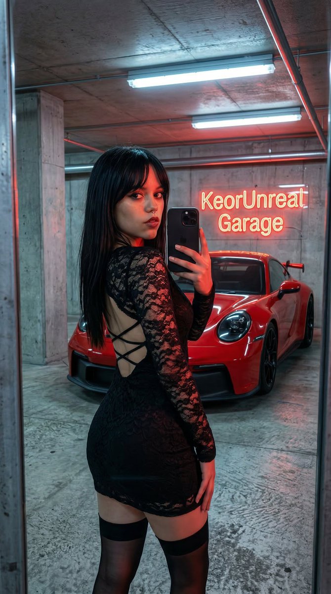 Urban Fashion Garage Mirror Selfie 2