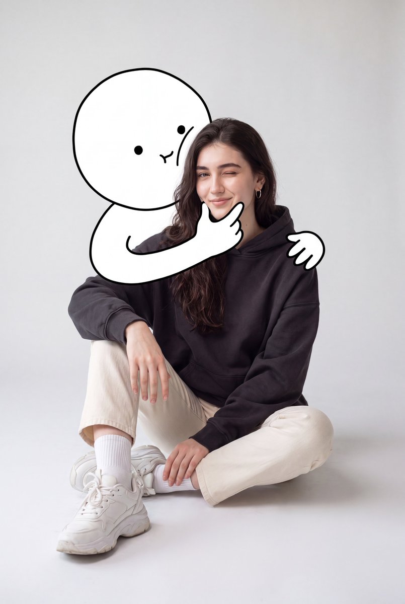 Minimalist Fashion Portrait with Doodle 2