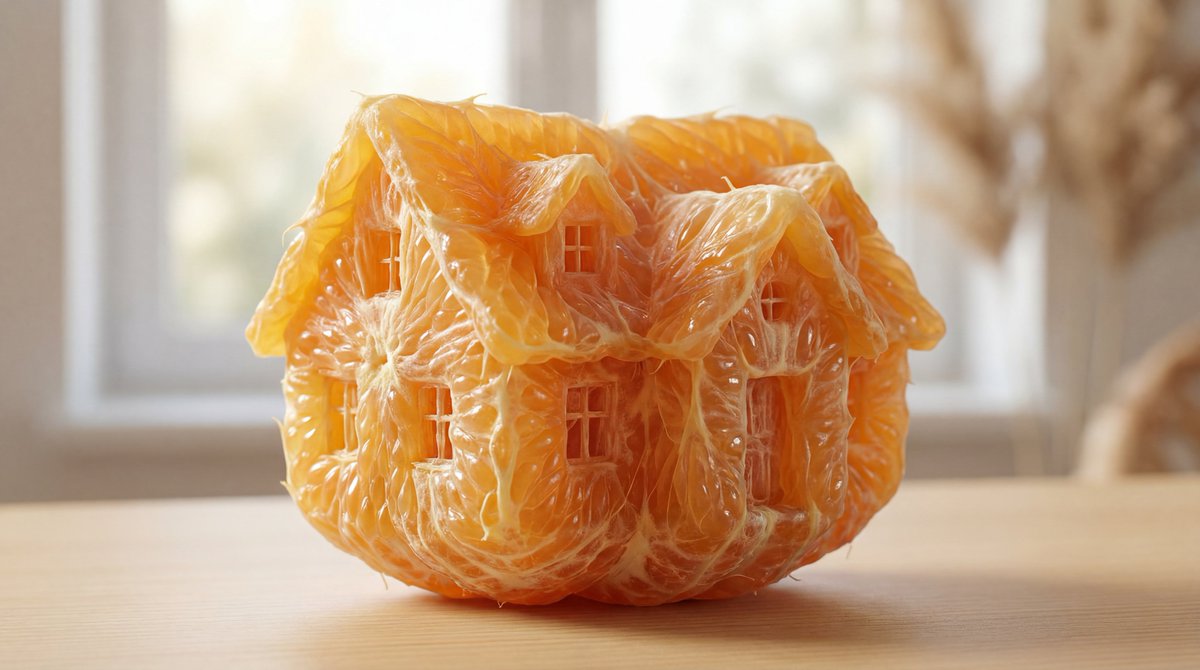 Orange Pulp Sculpture Prompt