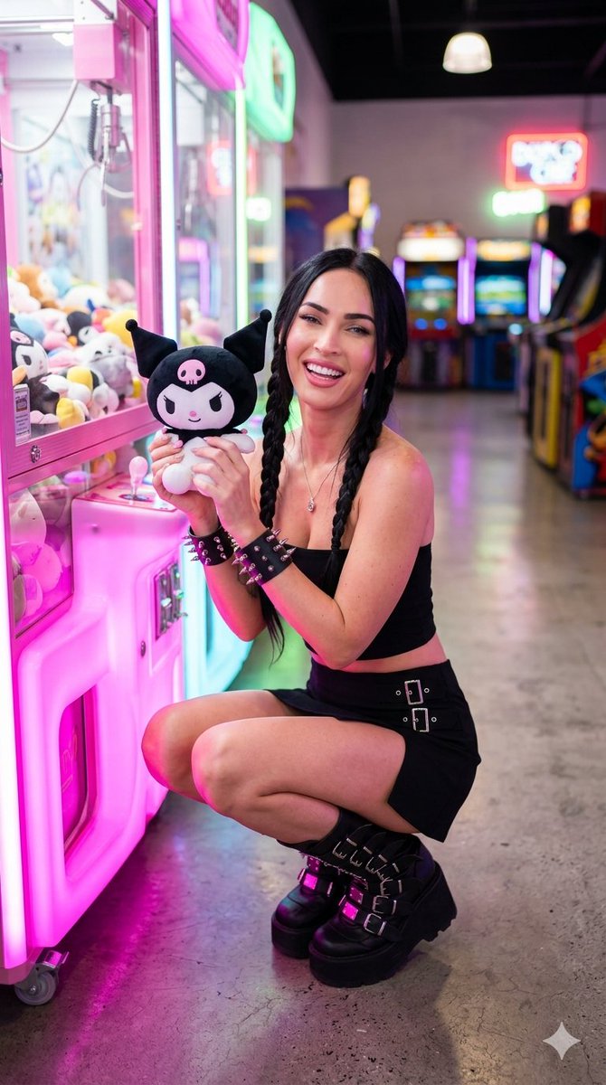 E-Girl Soft Punk Arcade Portrait