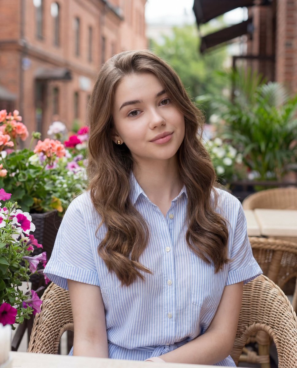 Casual Lifestyle Portrait at Outdoor Café
