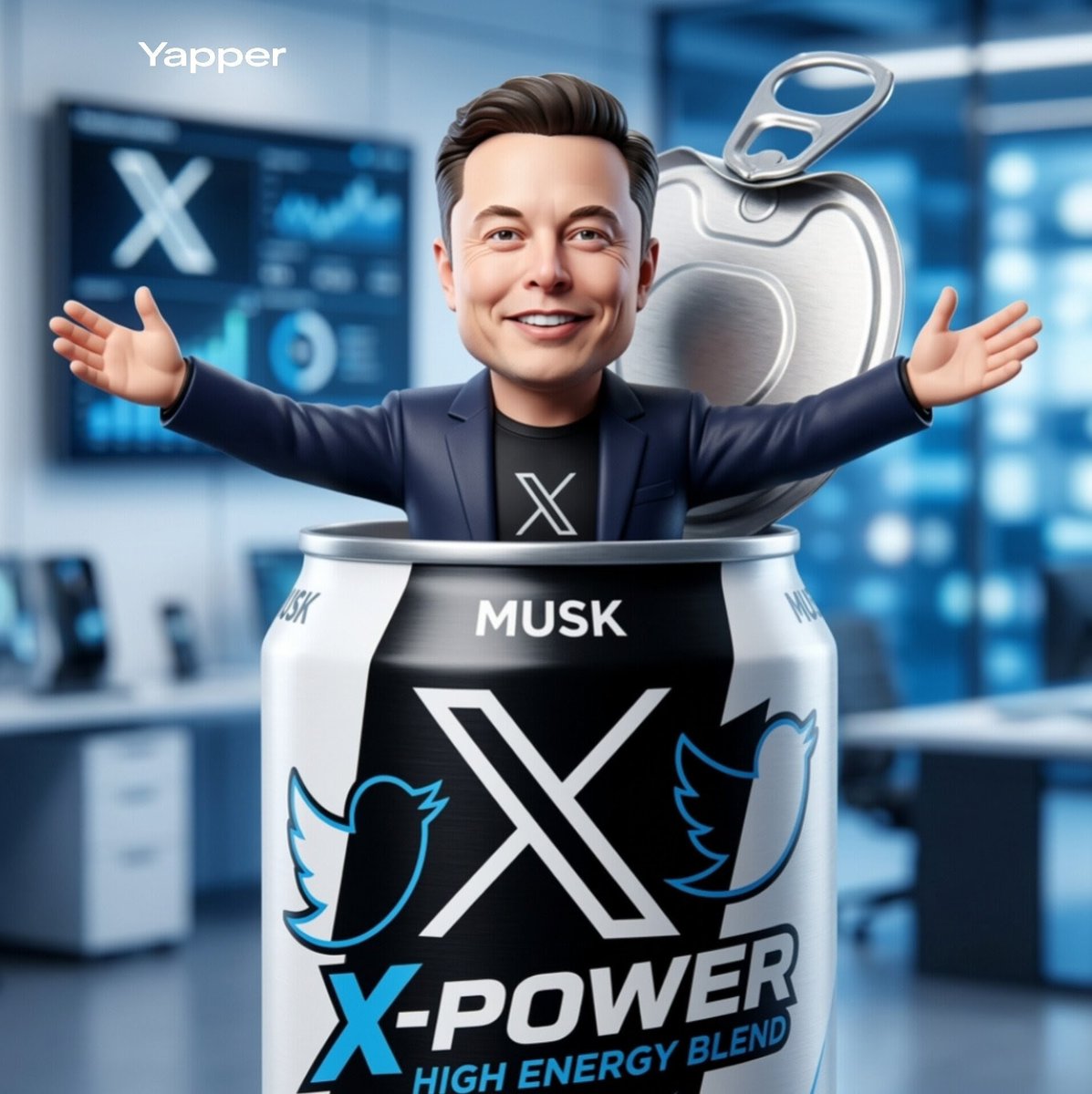 Stylized Football Figurine Popping Out of Energy Drink Can 2