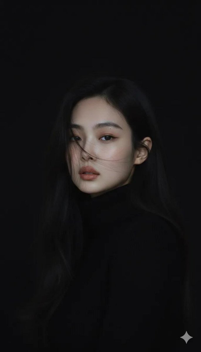 Moody Cinematic Portrait in Black Turtleneck 2