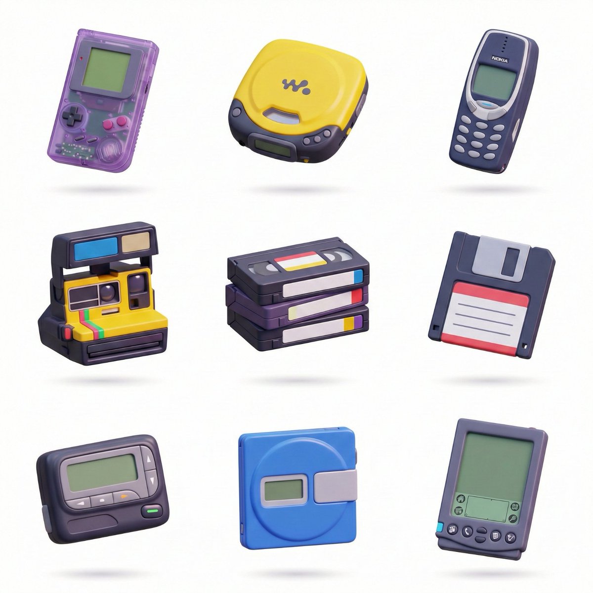 3D Icon Collection Grid Generator 3