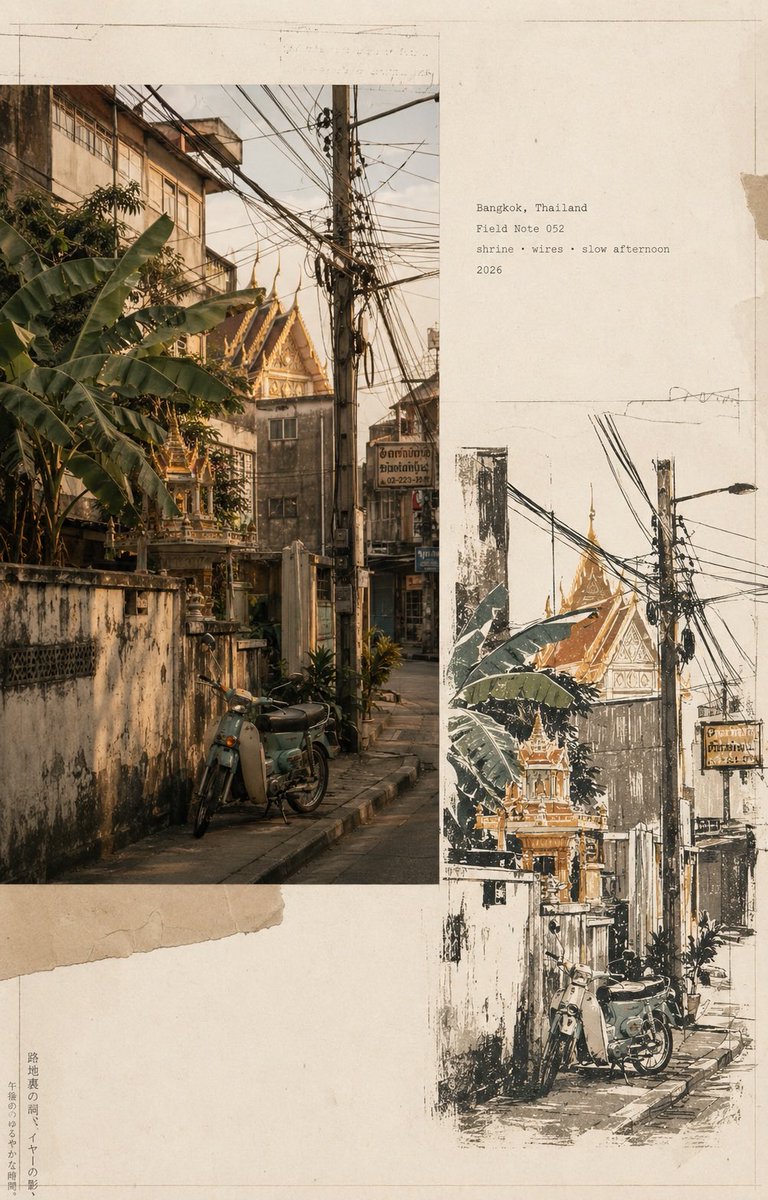信息图 / 教育视觉图 - 复古旅行日志拼贴画