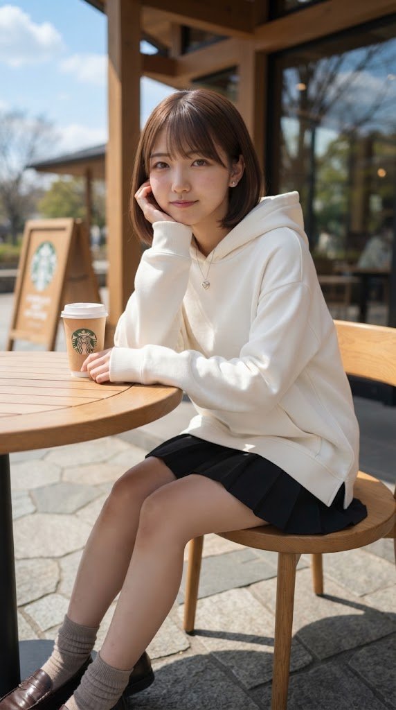 Profile / Avatar - Cafe Terrace Portrait Prompt 2