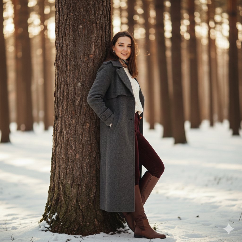 Cinematic Winter Portrait Photoshoot Prompt 2