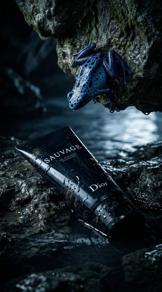 Luxury Product Photography of Dior Sauvage Shaving Gel 3