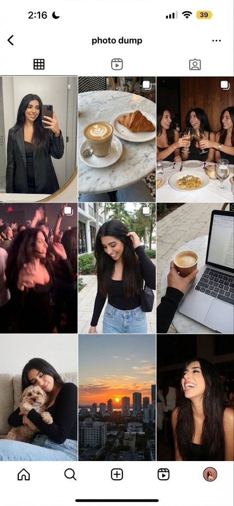 Weekend photo dump grid for Instagram