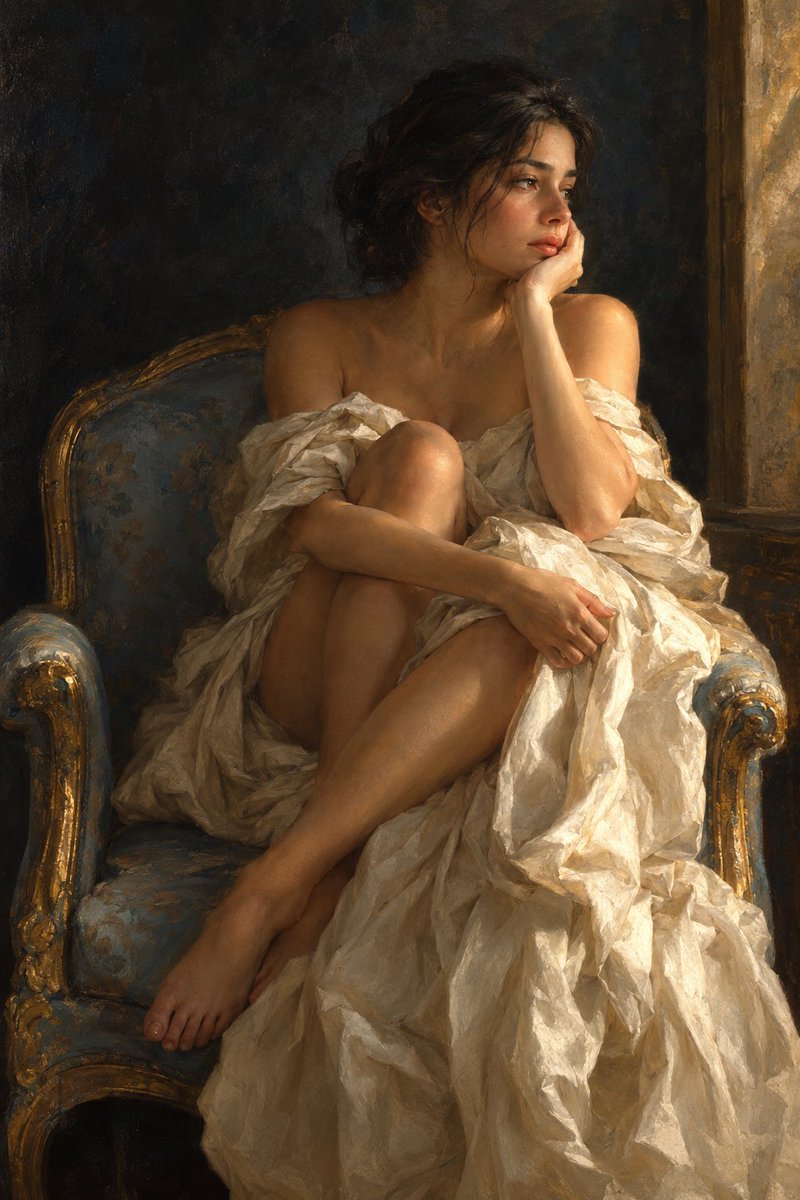 Melancholic Fine Art Oil Portrait 3