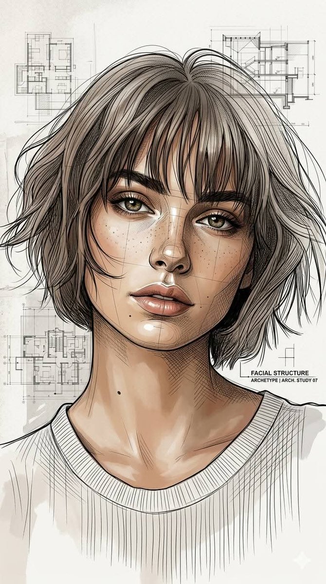 Architectural Ink Digital Portrait 2