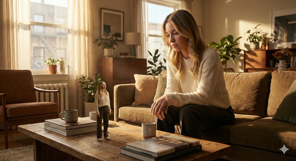 Surreal Scale Disparity Scene with Sydney Sweeney 2