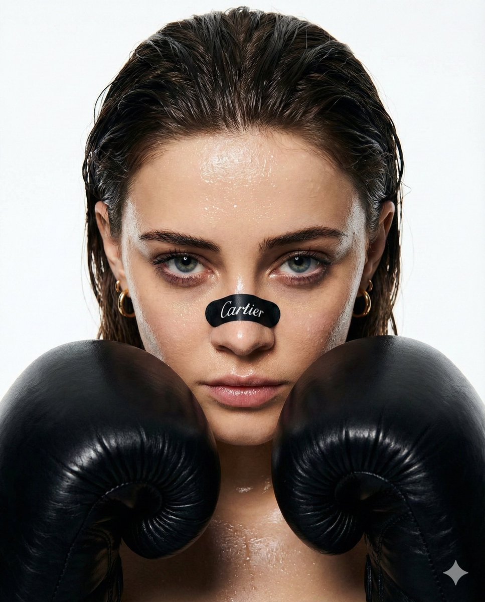Cinematic Boxer Portrait with Cartier Branding 2