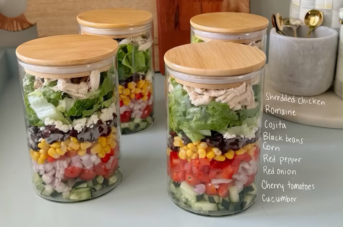 E-commerce Main Image - Photorealistic Meal Prep Jars Food Photography