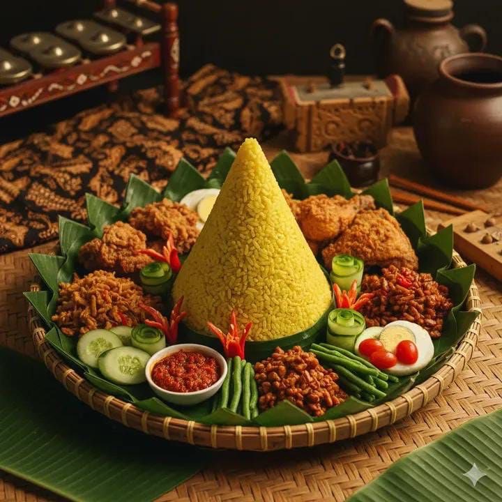 Authentic Indonesian Nasi Tumpeng Food Photography 3