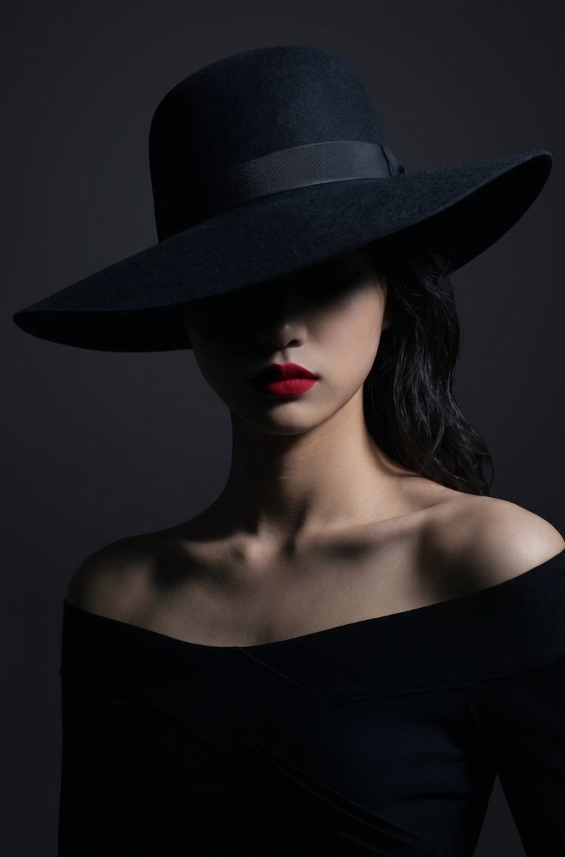 Elegant Chiaroscuro Studio Portrait
