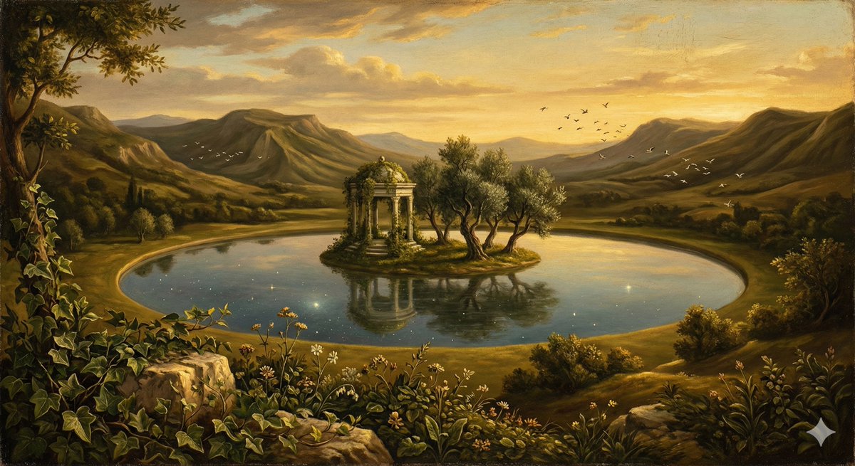 Surreal Nature in Renaissance Oil Painting Style