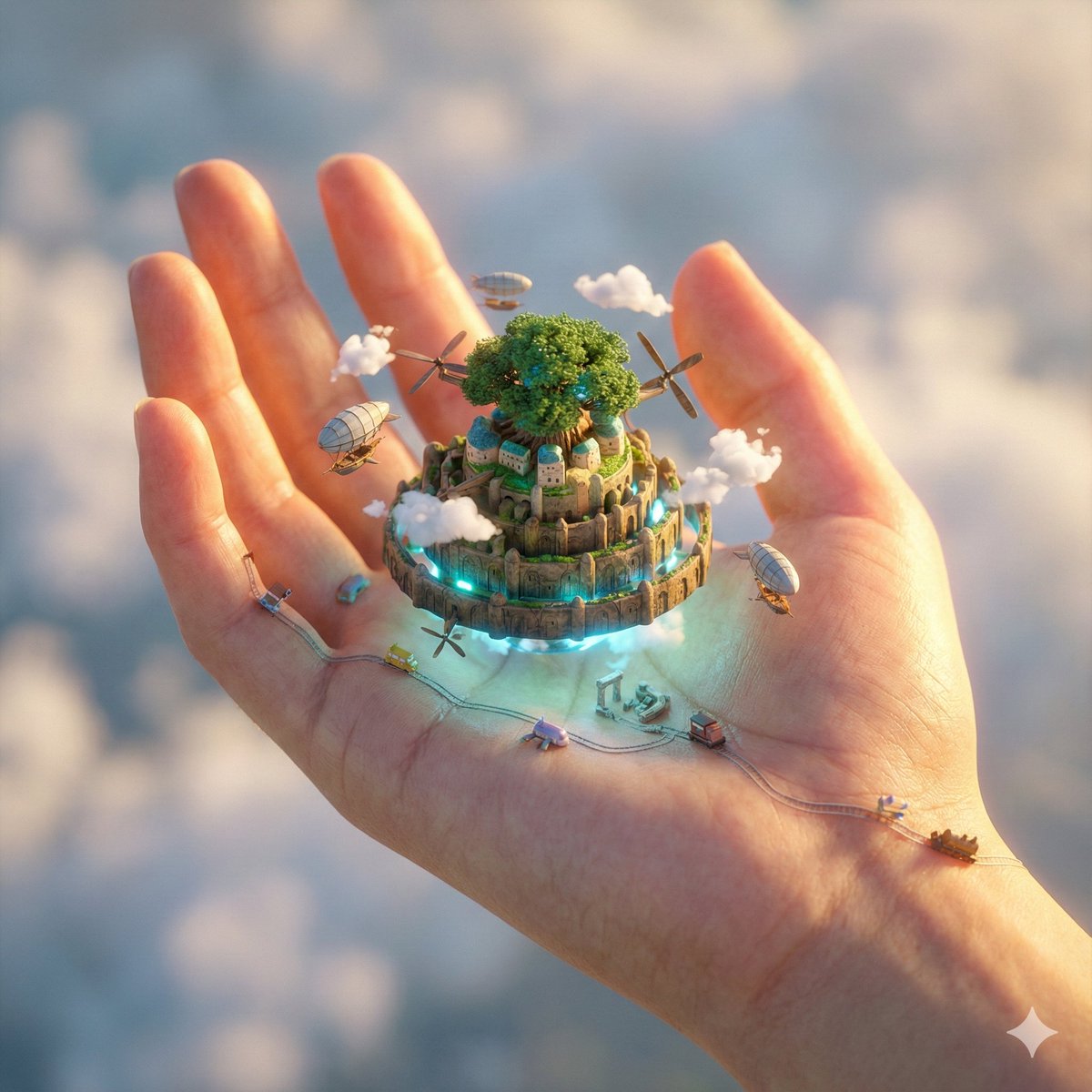 City in Hand Micro-World Prompt 3