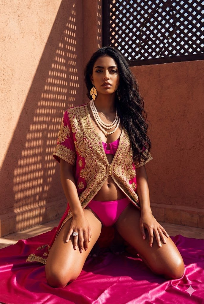 Hyper-Photorealistic High-Fashion Editorial in Marrakesh