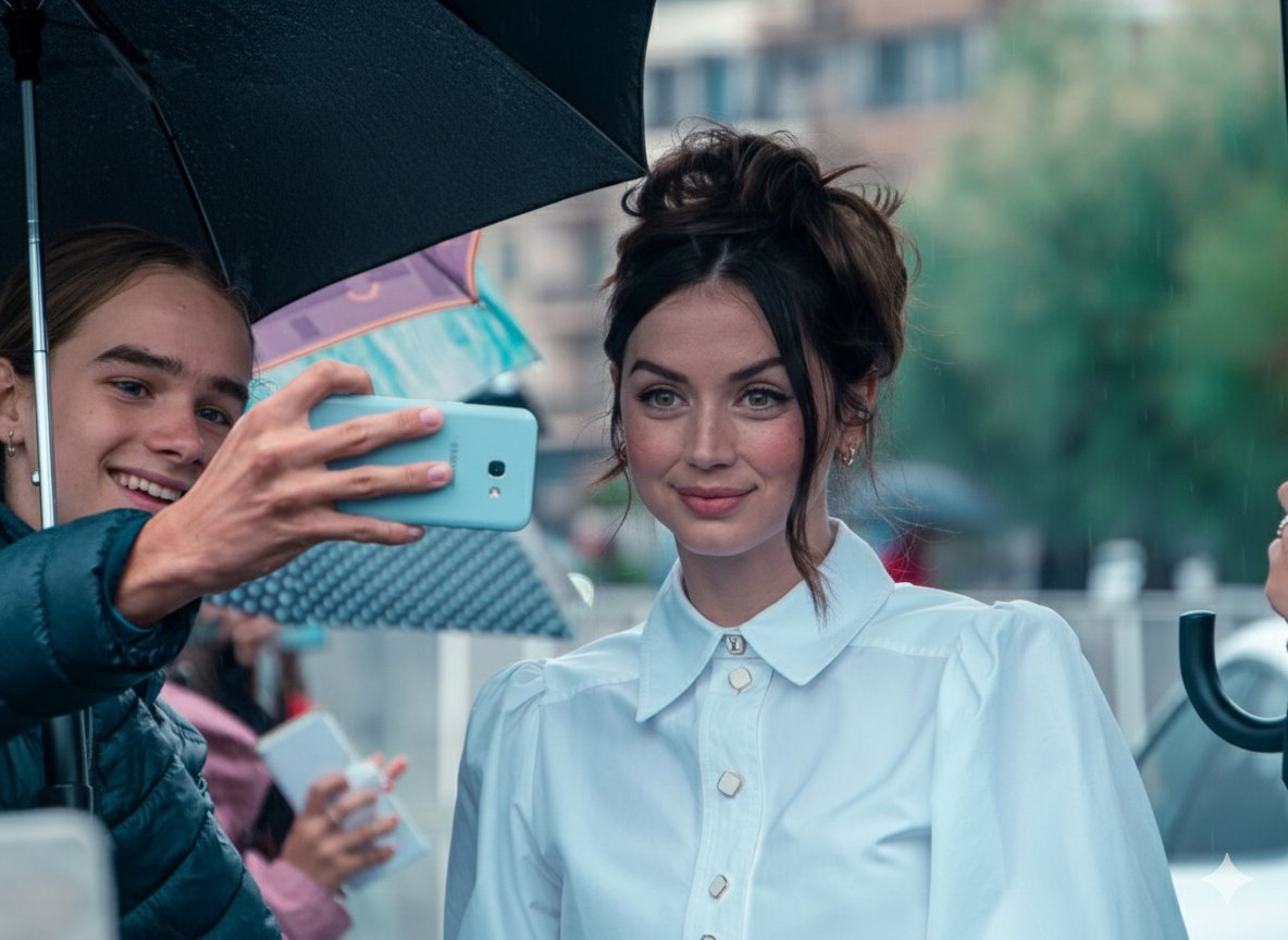 Multi-Scenario Celebrity Image Generation (Sydney Sweeney / Ana de Armas) 3