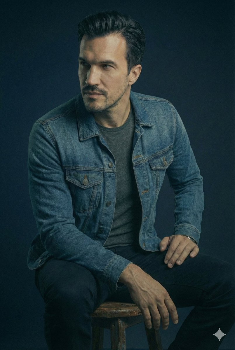 JSON Prompt for Cinematic Male Studio Portrait 2