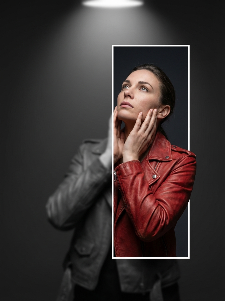 3D Breaking Frame Portrait Prompt