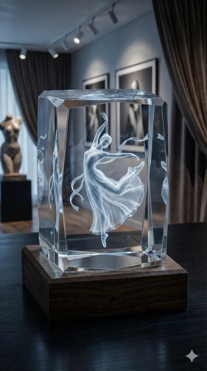 3D Laser-Engraved Crystal Ornament Generator