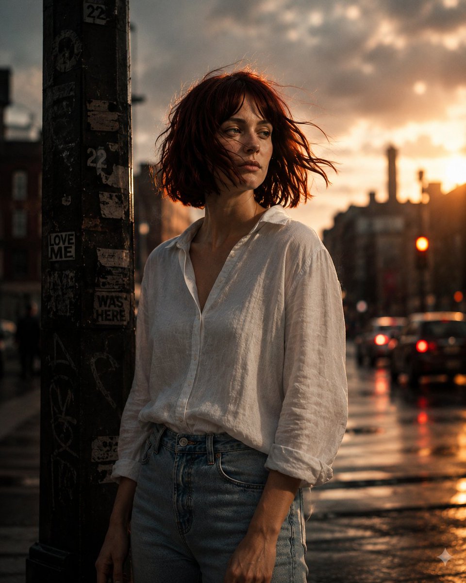 Cinematic Urban Rain Portrait 2