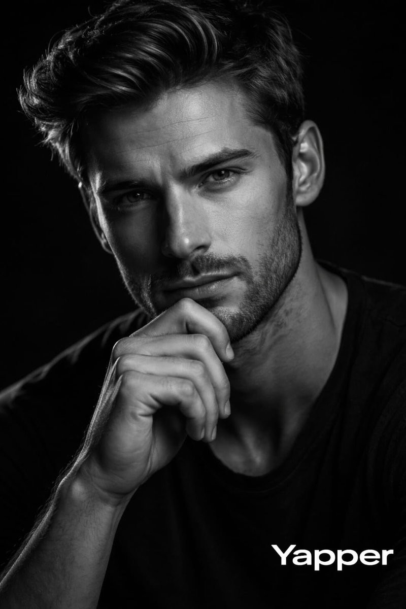 Cinematic Black and White Portrait with Low-Key Lighting 2