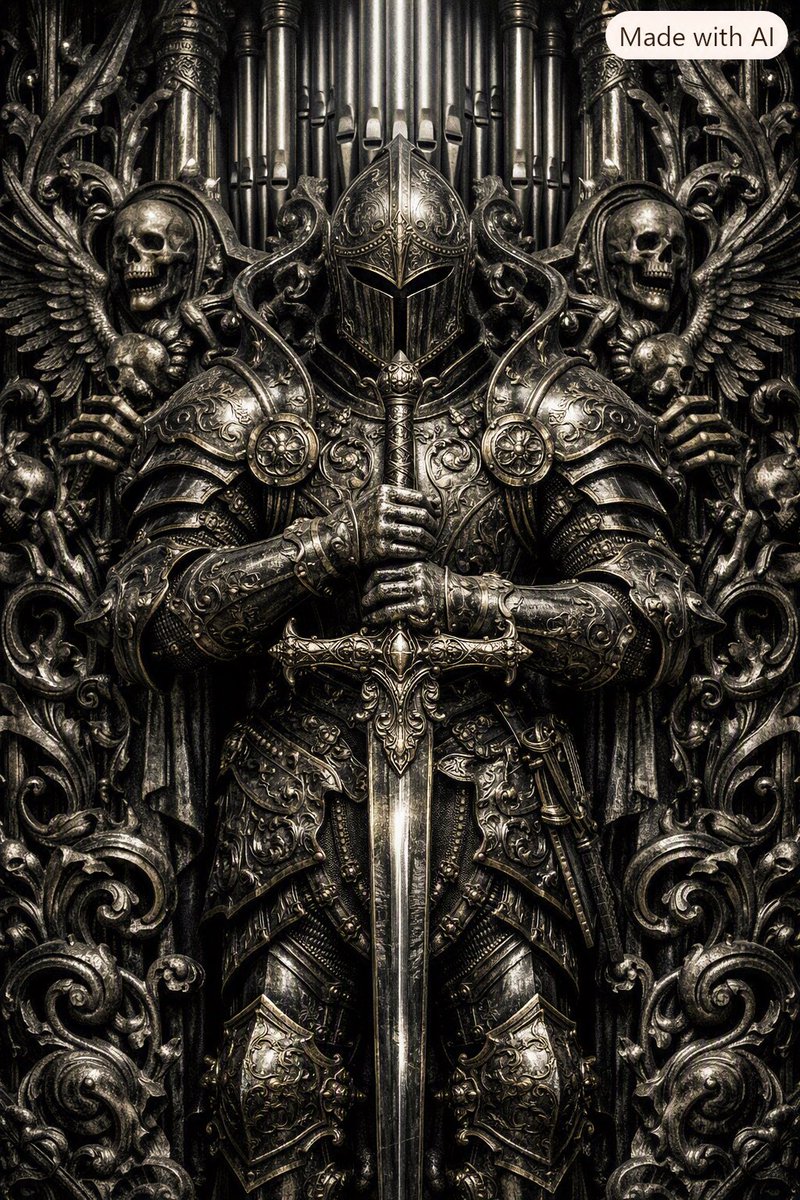Baroque Gothic Knight Sculpture 3