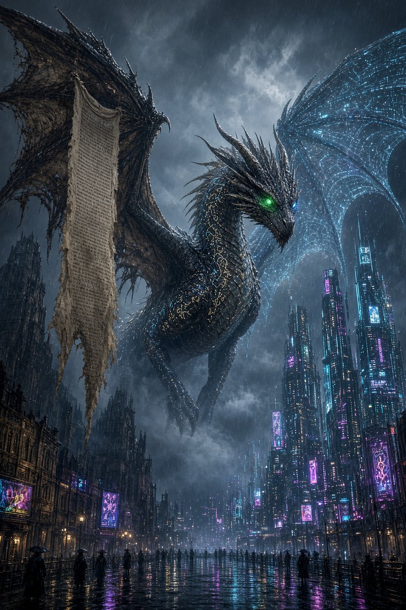 Comic / Storyboard - Intricate Poetic Dragon Fantasy Text 2