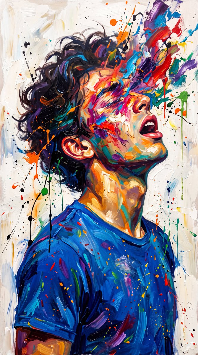 Abstract Expressionist Paint Eruption 3