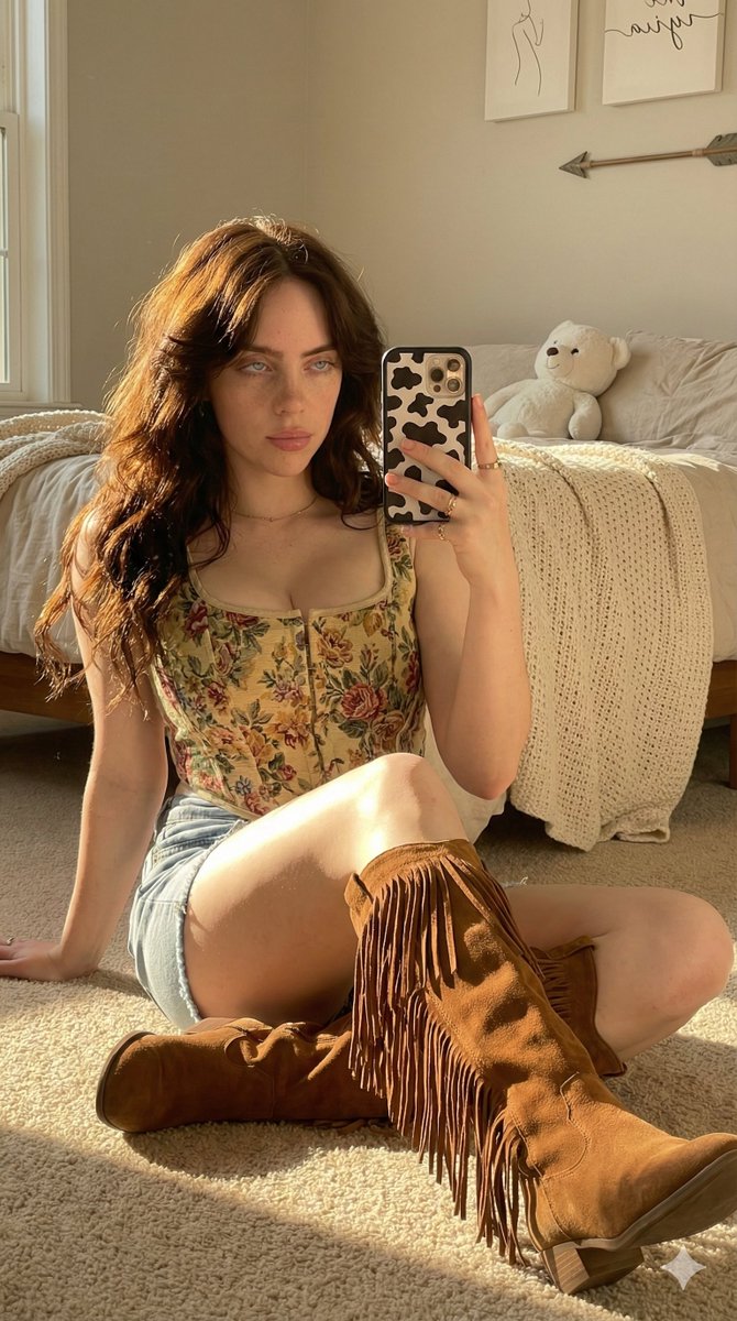Hyper-Realistic Mirror Selfie with Golden Hour Lighting 2