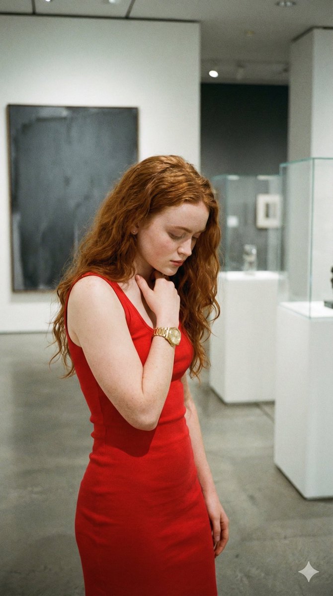4K Candid Portrait of Sadie Sink in Red Dress Prompt 2
