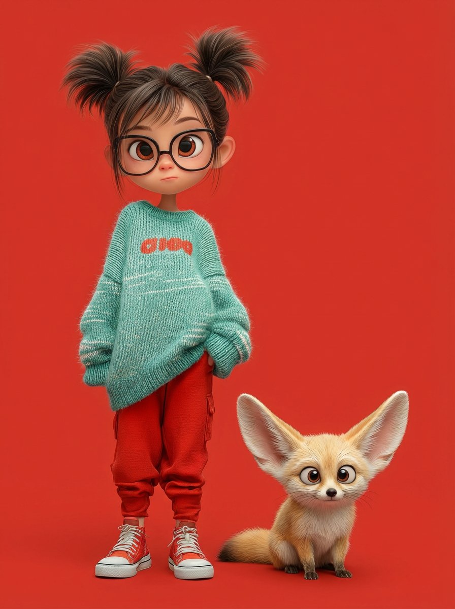 Pixar 3D Character Portrait with Fennec Fox 2