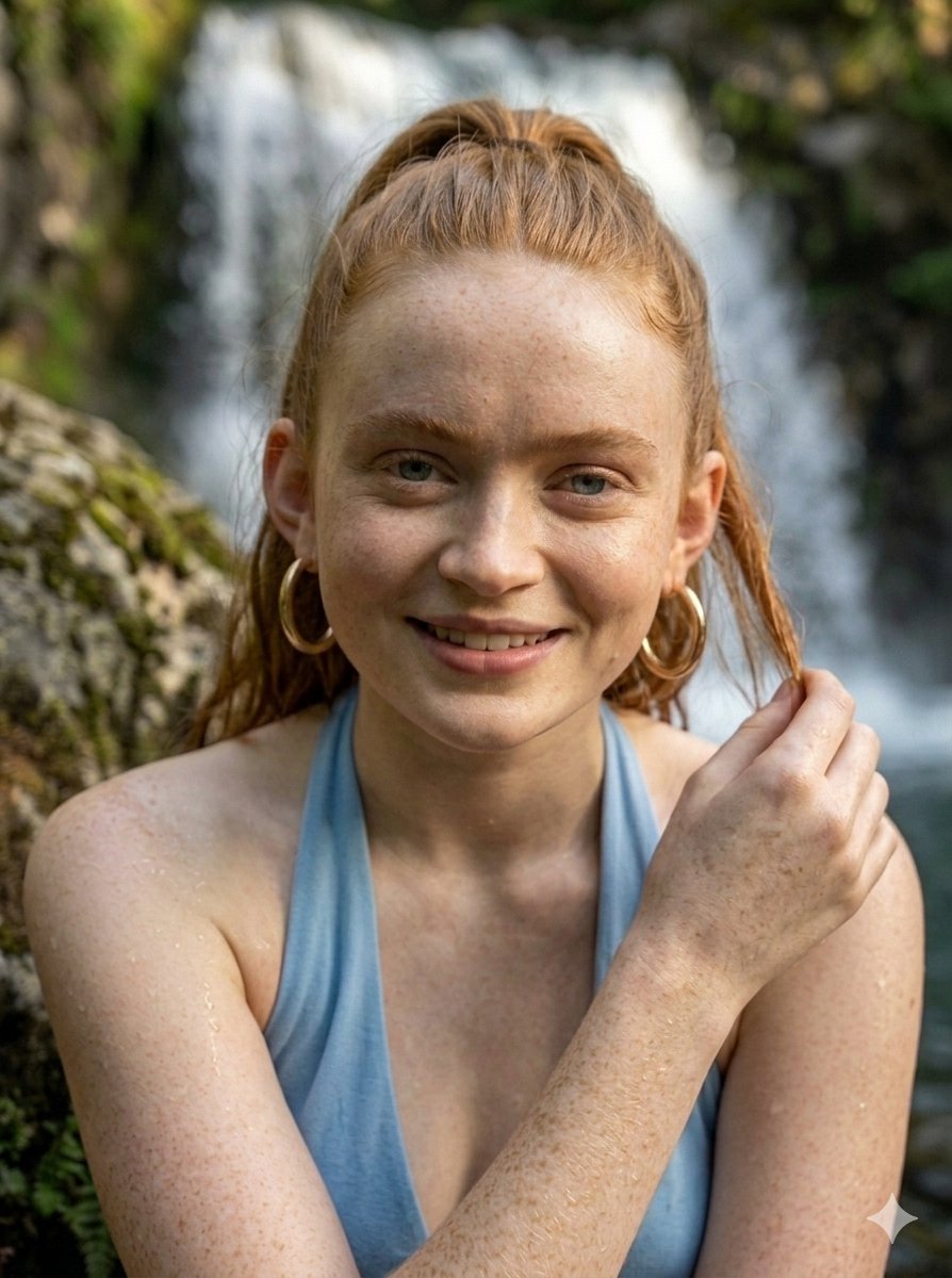 Tranquil Wilderness Waterfall Portrait 2